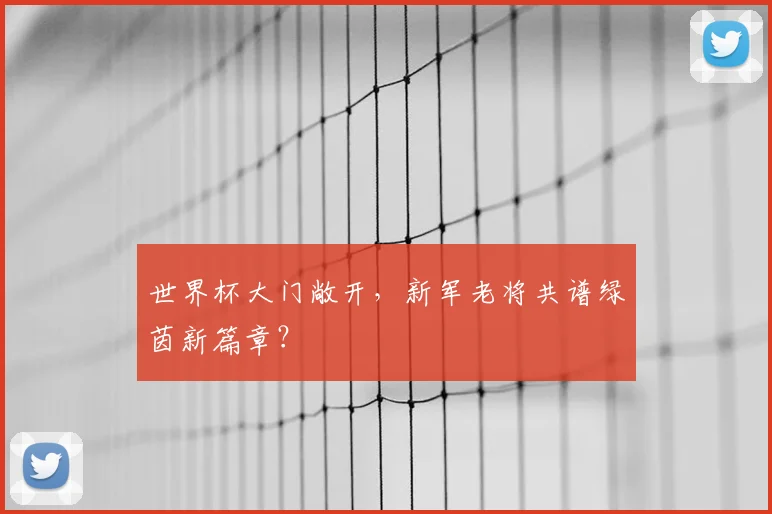 世界杯大门敞开，新军老将共谱绿茵新篇章？
